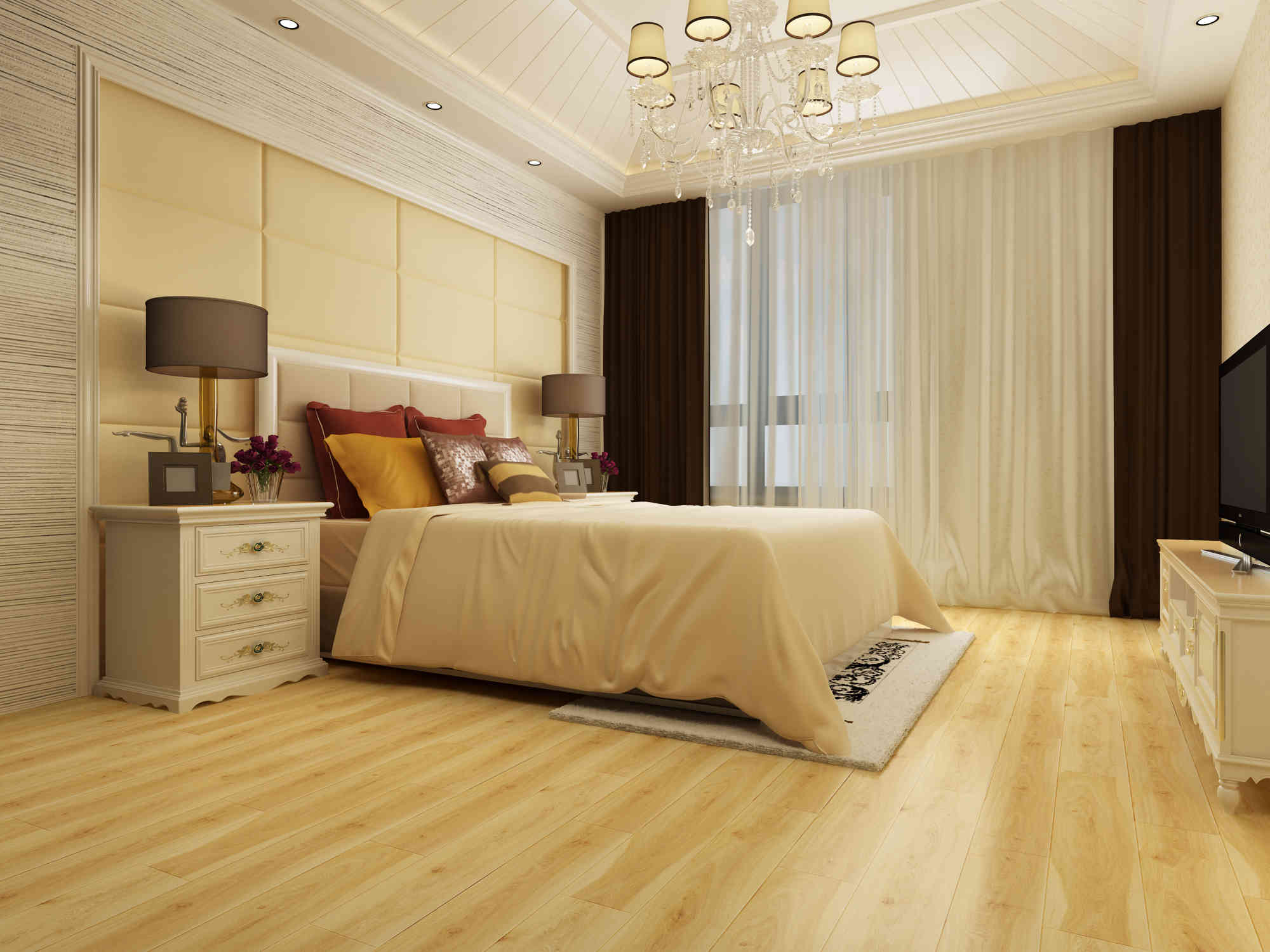 原木色地板应如何搭配卧室家具？ - 知乎