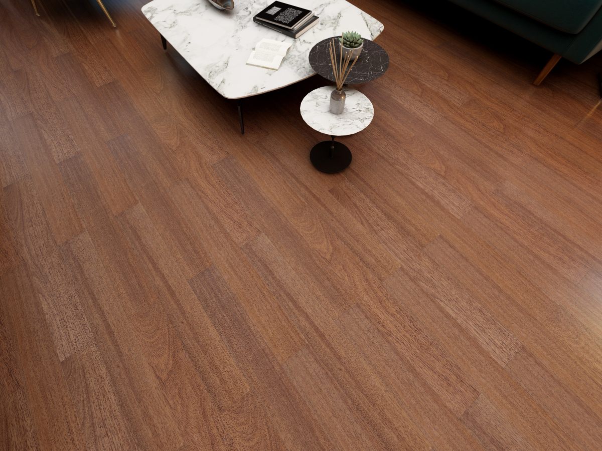 大自然地板 香脂木豆地暖实木地板装修效果图_品牌产品-橱柜网